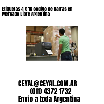Etiquetas 4 x 16 codigo de barras en Mercado Libre Argentina