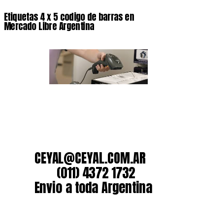 Etiquetas 4 x 5 codigo de barras en Mercado Libre Argentina