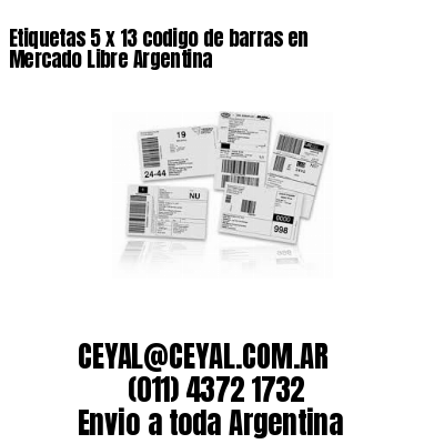 Etiquetas 5 x 13 codigo de barras en Mercado Libre Argentina