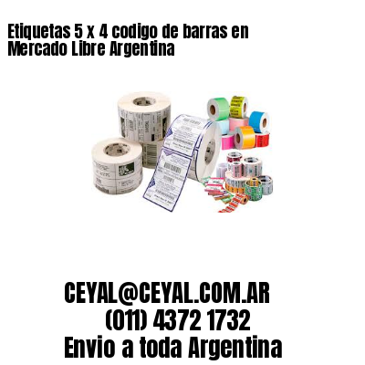 Etiquetas 5 x 4 codigo de barras en Mercado Libre Argentina