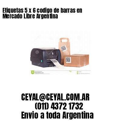 Etiquetas 5 x 6 codigo de barras en Mercado Libre Argentina