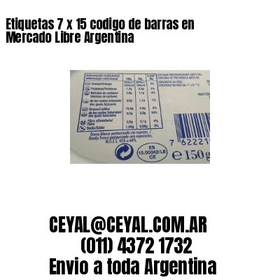 Etiquetas 7 x 15 codigo de barras en Mercado Libre Argentina