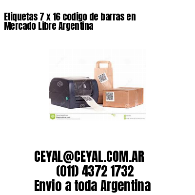 Etiquetas 7 x 16 codigo de barras en Mercado Libre Argentina