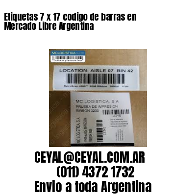 Etiquetas 7 x 17 codigo de barras en Mercado Libre Argentina