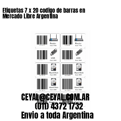 Etiquetas 7 x 20 codigo de barras en Mercado Libre Argentina