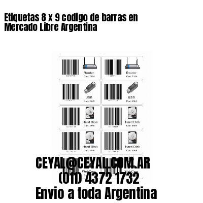 Etiquetas 8 x 9 codigo de barras en Mercado Libre Argentina