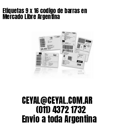 Etiquetas 9 x 16 codigo de barras en Mercado Libre Argentina