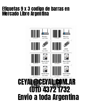 Etiquetas 9 x 3 codigo de barras en Mercado Libre Argentina