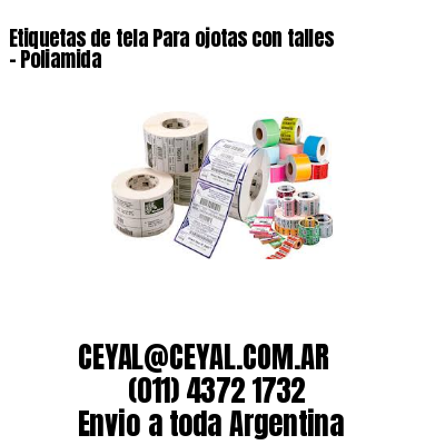 Etiquetas de tela Para ojotas con talles – Poliamida