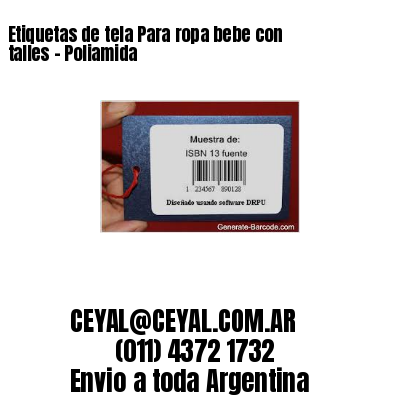 Etiquetas de tela Para ropa bebe con talles – Poliamida