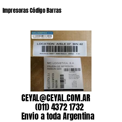 Impresoras Código Barras