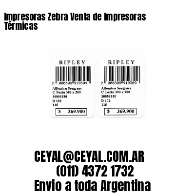 Impresoras Zebra Venta de Impresoras Térmicas