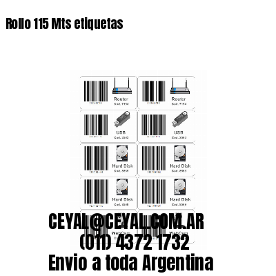 Rollo 115 Mts etiquetas
