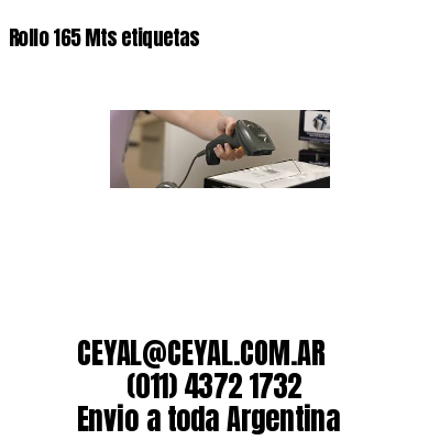 Rollo 165 Mts etiquetas