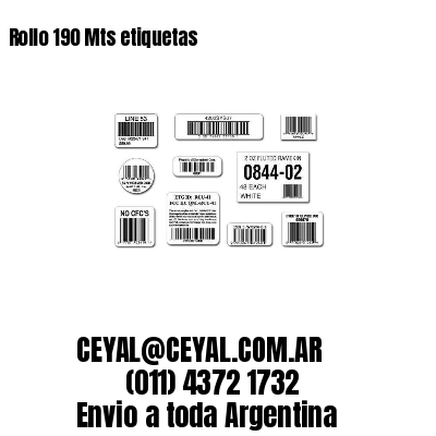 Rollo 190 Mts etiquetas