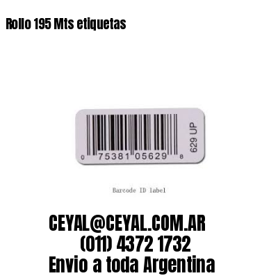 Rollo 195 Mts etiquetas