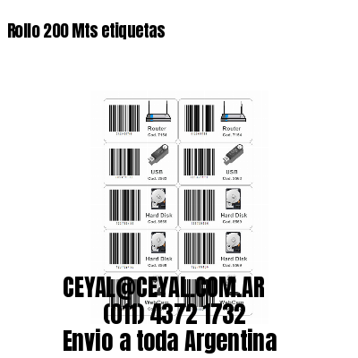 Rollo 200 Mts etiquetas