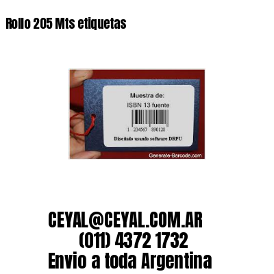 Rollo 205 Mts etiquetas