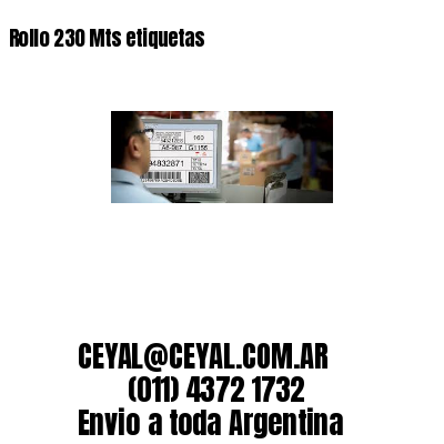 Rollo 230 Mts etiquetas