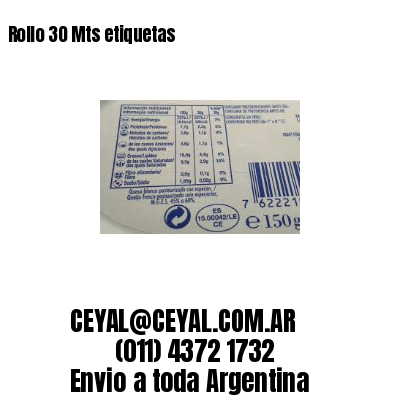 Rollo 30 Mts etiquetas