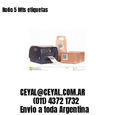 Rollo 5 Mts etiquetas