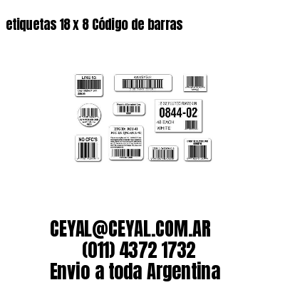etiquetas 18 x 8 Código de barras
