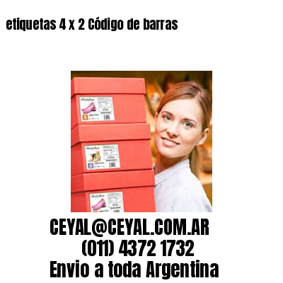 etiquetas 4 x 2 Código de barras