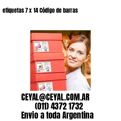 etiquetas 7 x 14 Código de barras