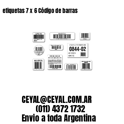 etiquetas 7 x 6 Código de barras