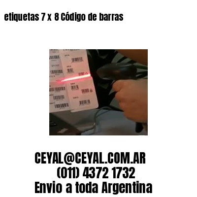etiquetas 7 x 8 Código de barras