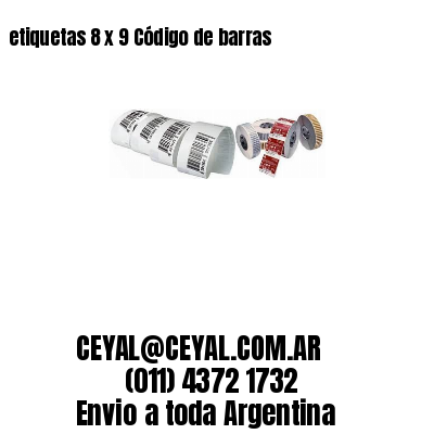 etiquetas 8 x 9 Código de barras