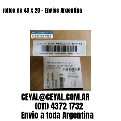 rollos de 40 x 20 – Envios Argentina