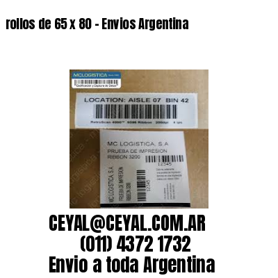 rollos de 65 x 80 – Envios Argentina