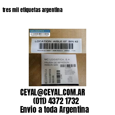 tres mil etiquetas argentina