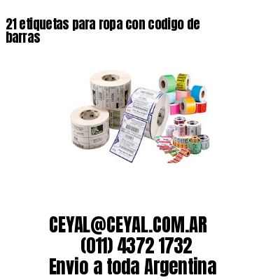 21 etiquetas para ropa con codigo de barras