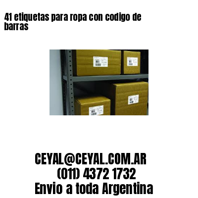 41 etiquetas para ropa con codigo de barras