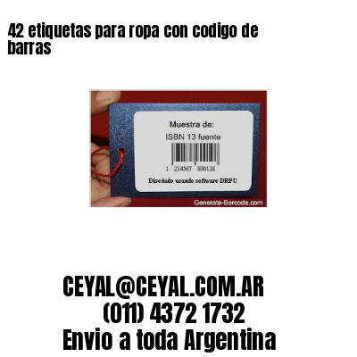 42 etiquetas para ropa con codigo de barras