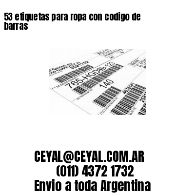 53 etiquetas para ropa con codigo de barras