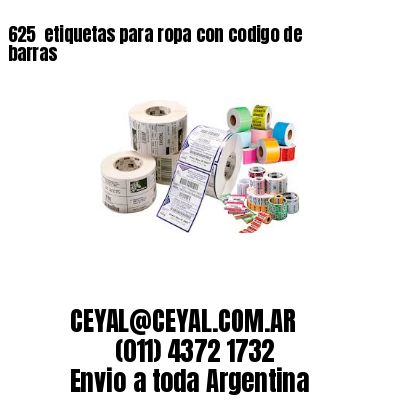625  etiquetas para ropa con codigo de barras