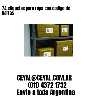 74 etiquetas para ropa con codigo de barras