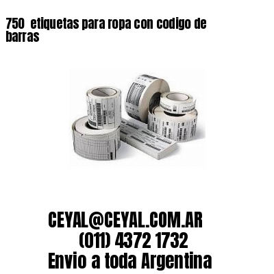 750  etiquetas para ropa con codigo de barras