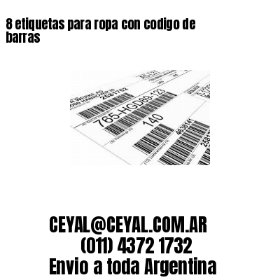 8 etiquetas para ropa con codigo de barras