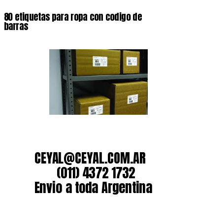 80 etiquetas para ropa con codigo de barras