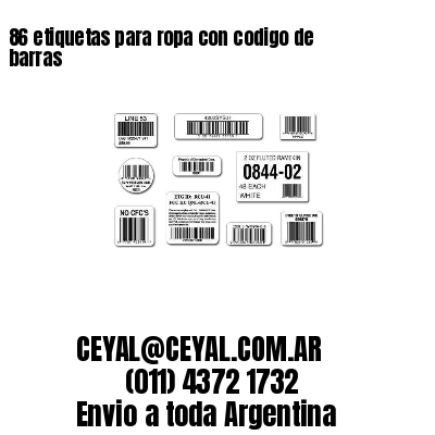 86 etiquetas para ropa con codigo de barras