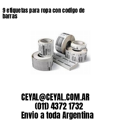 9 etiquetas para ropa con codigo de barras