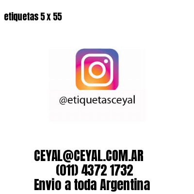 etiquetas 5 x 55