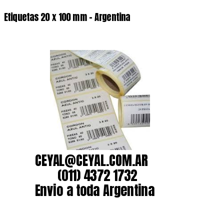 Etiquetas 20 x 100 mm – Argentina