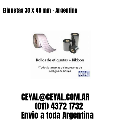 Etiquetas 30 x 40 mm – Argentina