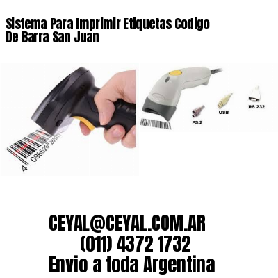 Sistema Para Imprimir Etiquetas Codigo De Barra San Juan