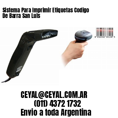 Sistema Para Imprimir Etiquetas Codigo De Barra San Luis